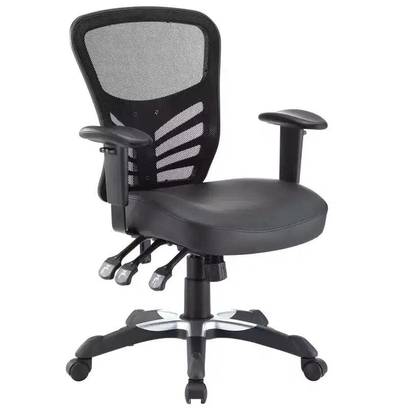 Black / Indigo / Red Mesh Swivel Office Chair, Single Seat