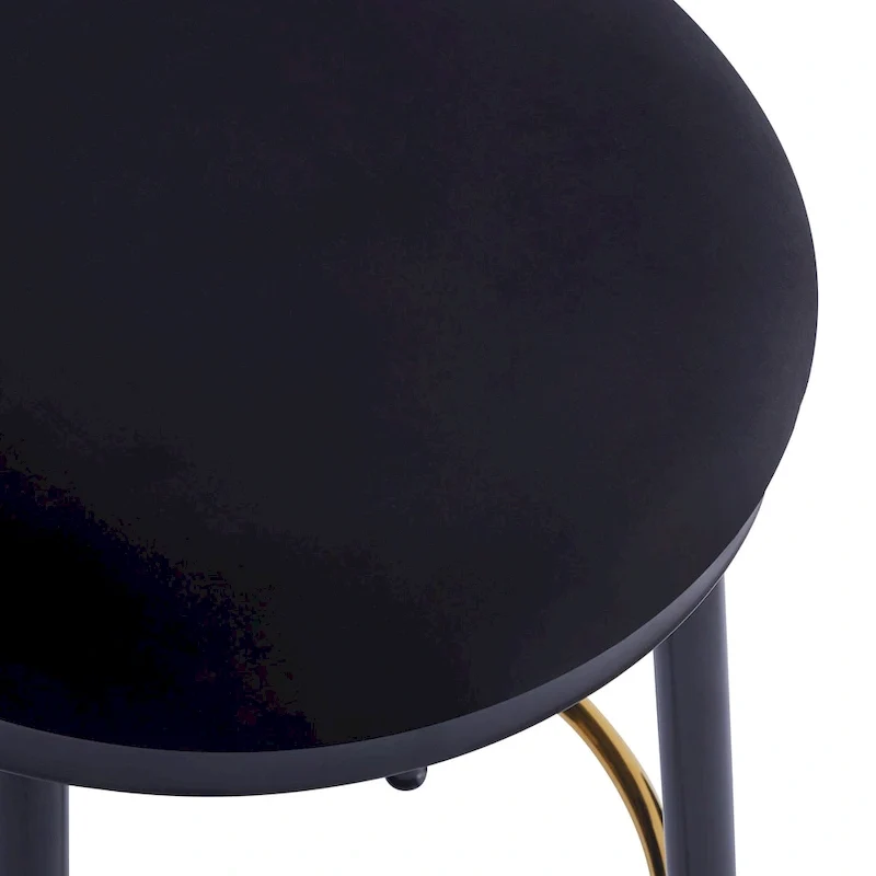 Roomfitters Modern Counter Stools, Set of 2 Bar Height Chairs with Iron Frame, Cushioned Seat and Footrest