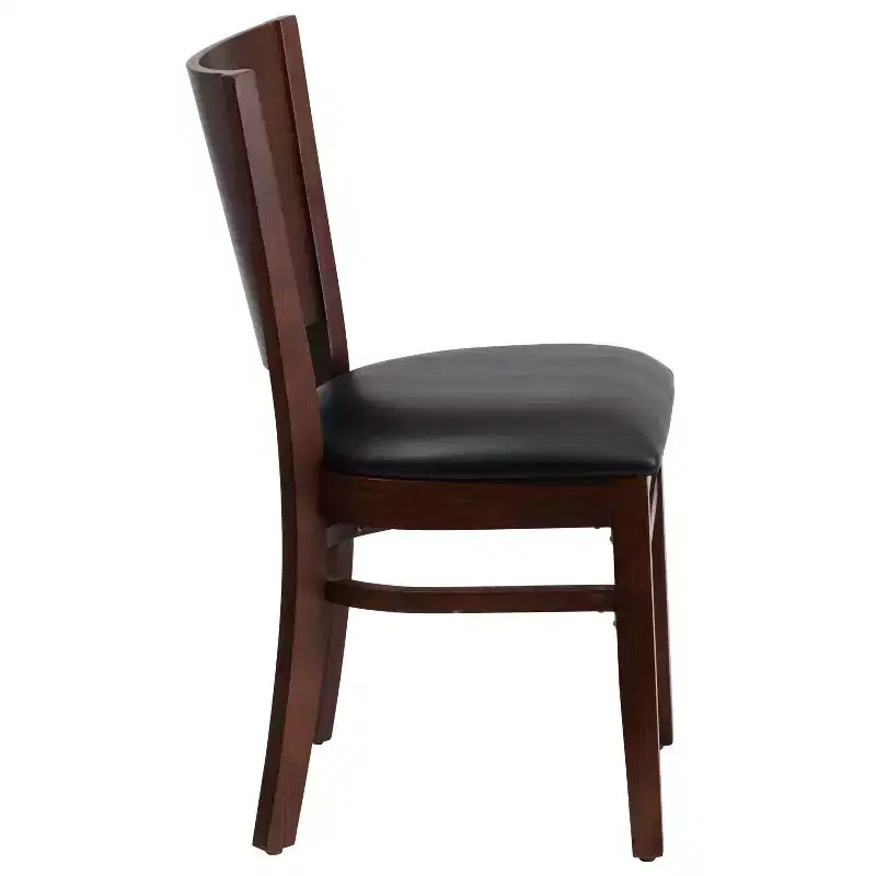 2 Pack Solid Back Wooden Restaurant Chair