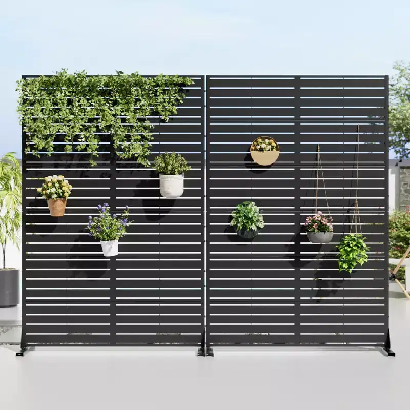 72 H Dovelina Outdoor Privacy Screen Decorative Garden Fence (Set of 2)