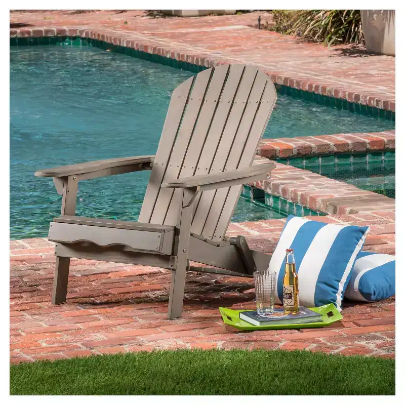 Hanlee Folding Wood Adirondack Chair - Christopher Knight Home