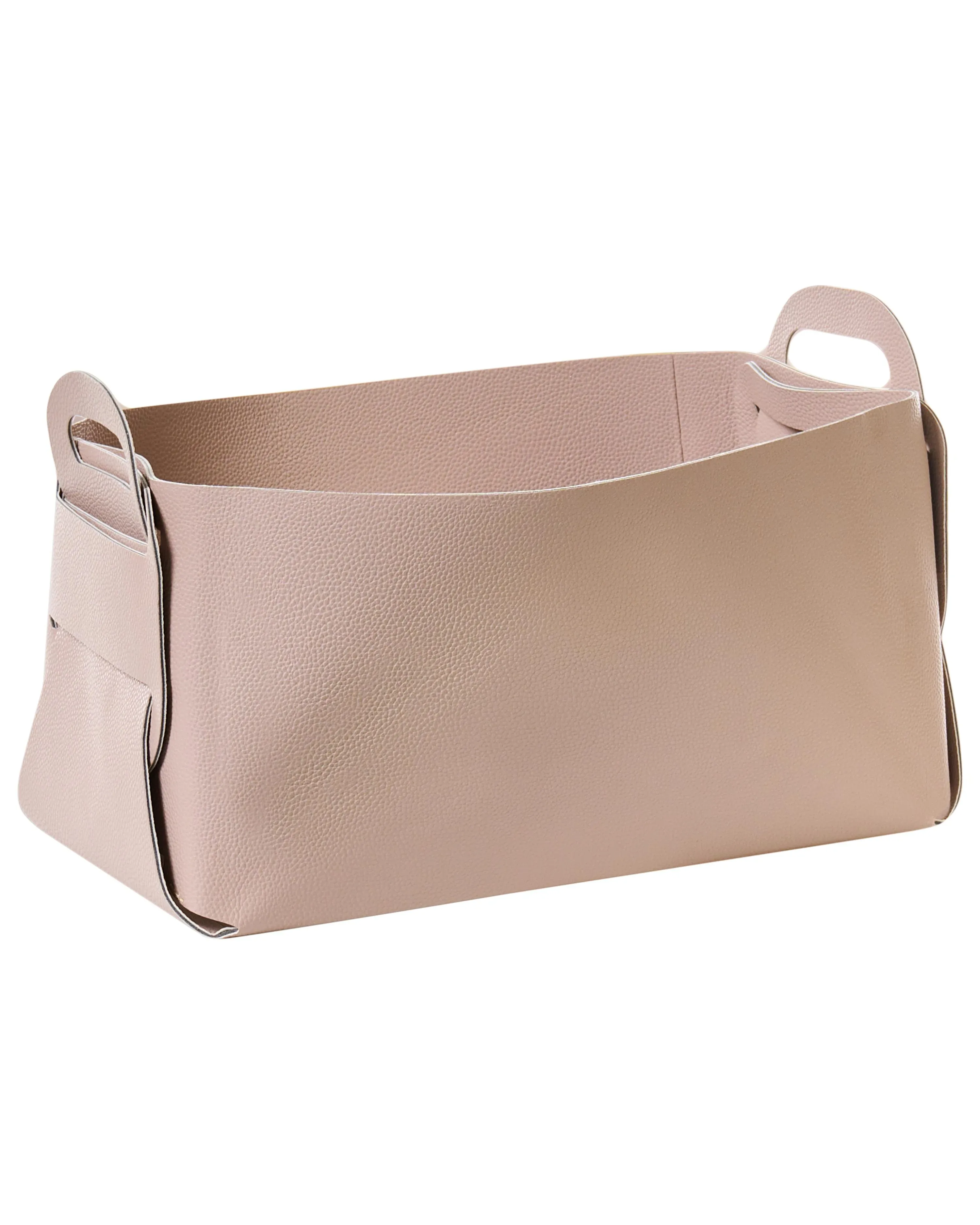 Set di 2 cestini Pelle sintetica Rosa pastello