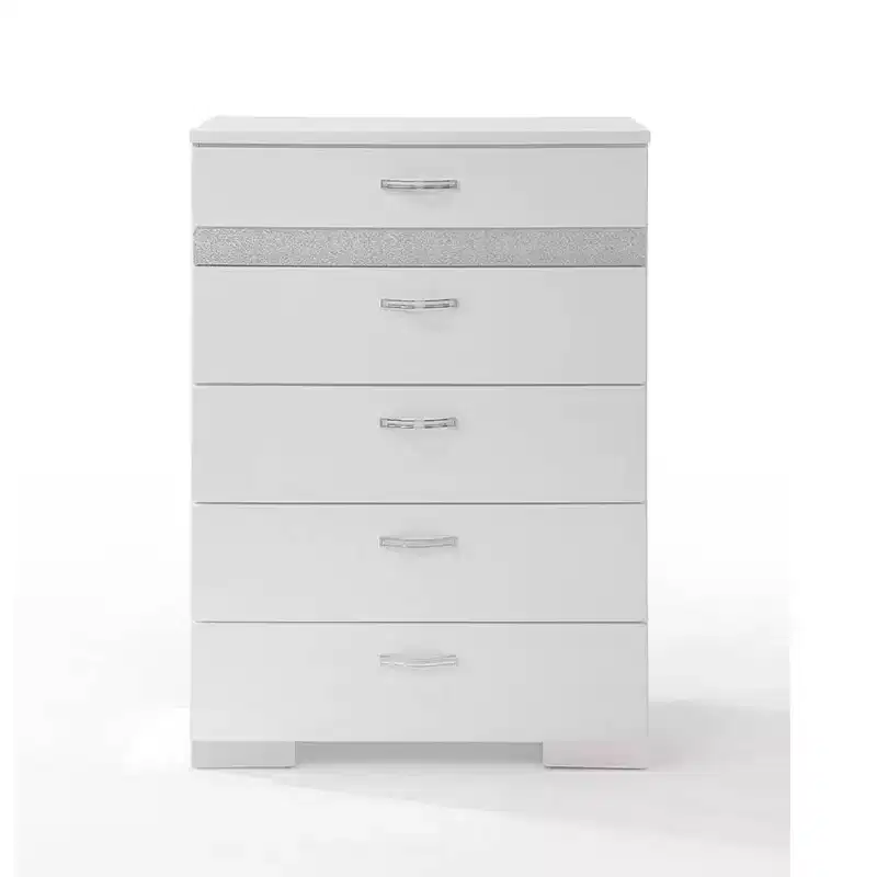Acme Furniture Naima Ii Dresser White High Gloss Finish