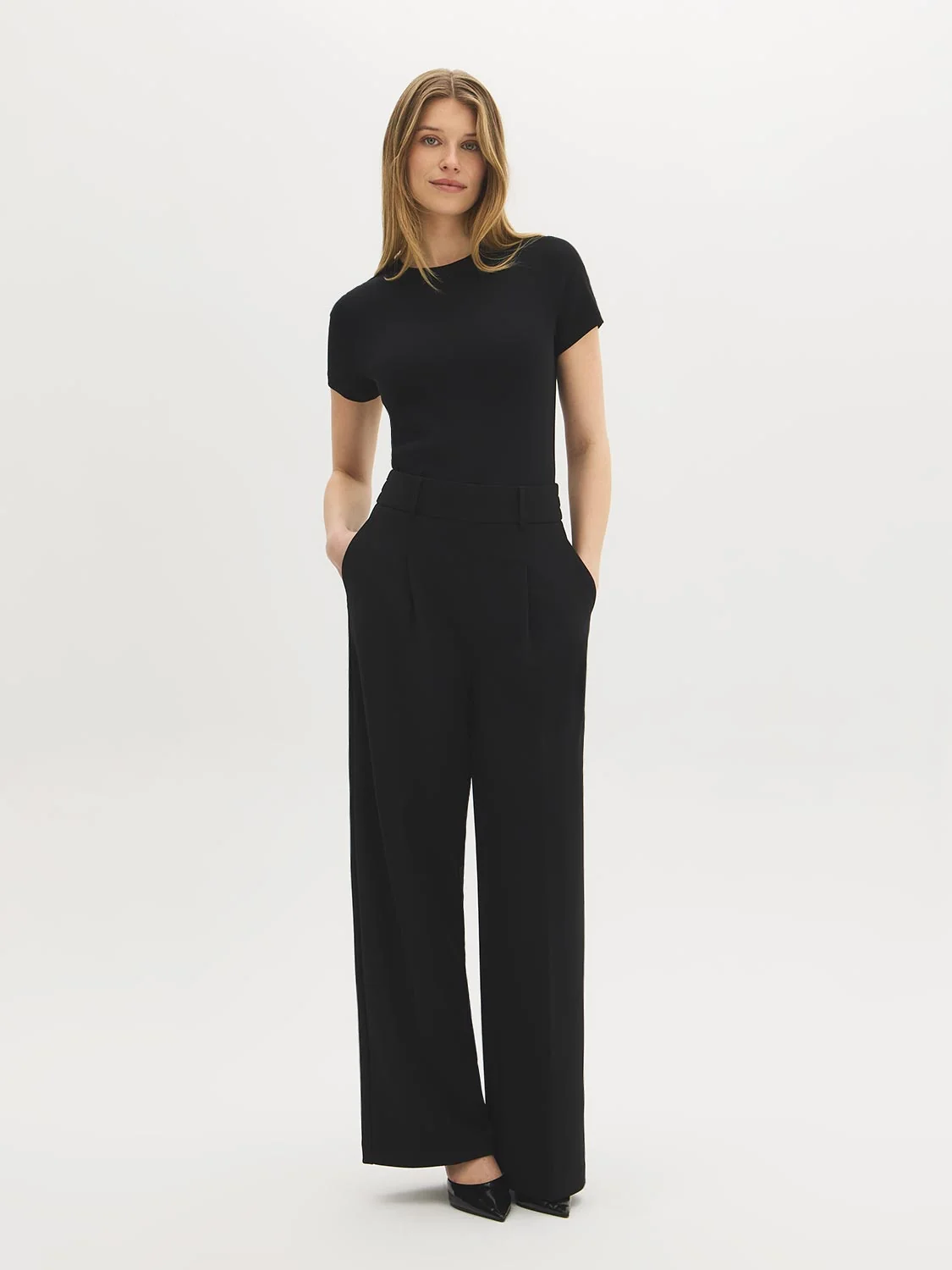 Cotton-Blend Ribbed Tee