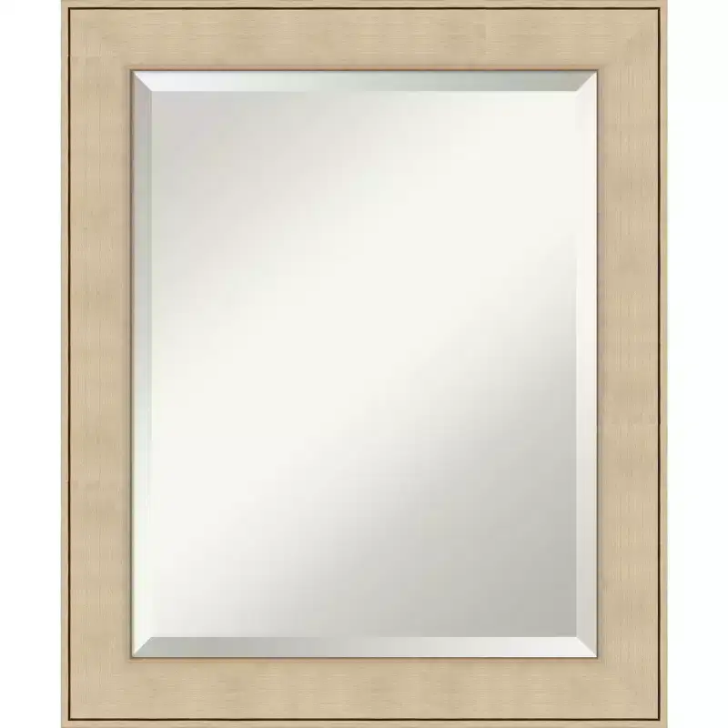 Classic Honey Silver Beveled Framed Wall Mirror