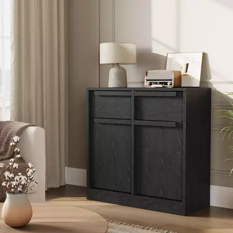 Sideboard Buffet Cabinet with 4 Drawers, 62.4 Large Coffee Cabinet with Storage, Modern Storage Buffet Table for Kitchen Dining Room, Living Room