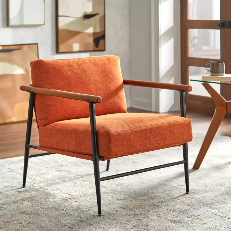 Mid-Century Modern Accent Chair | Upholstered Living Room Chair