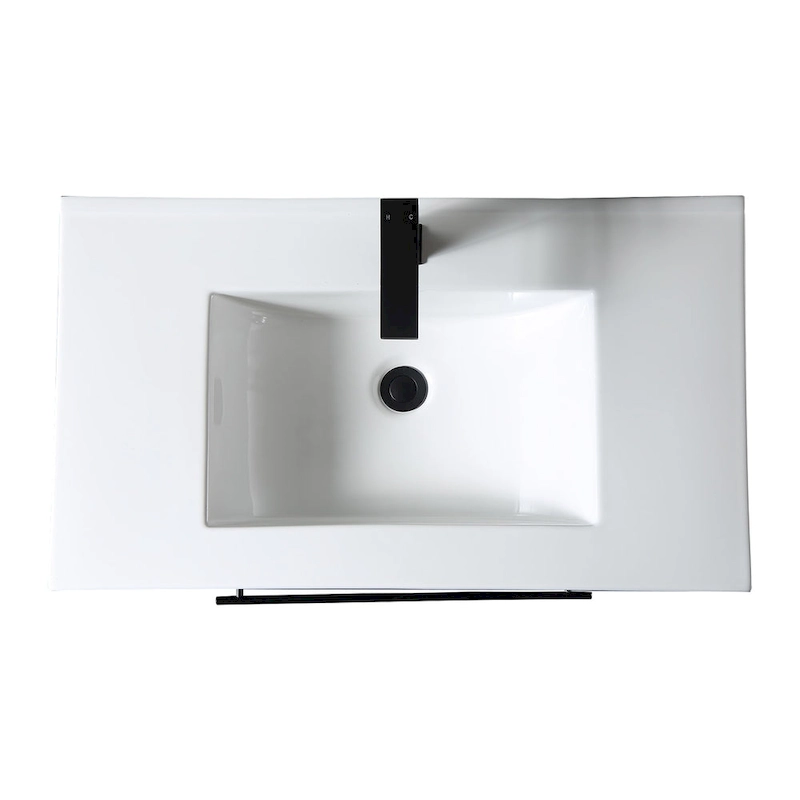 32 inch MDF black bathroom cabinet with sink - 32*32*20.4