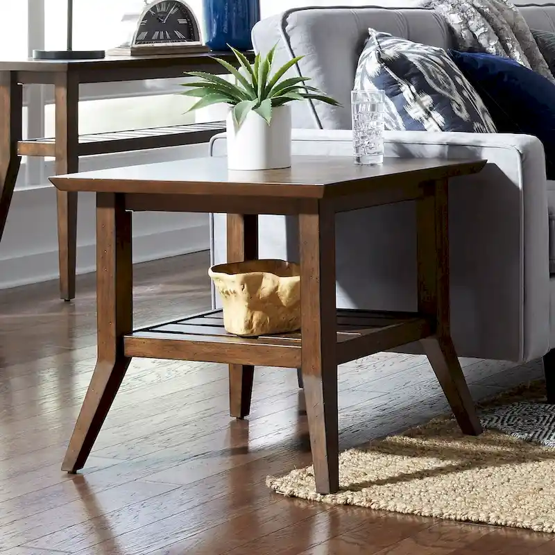 Ventura Blvd Bronze Spice Rectangular End Table