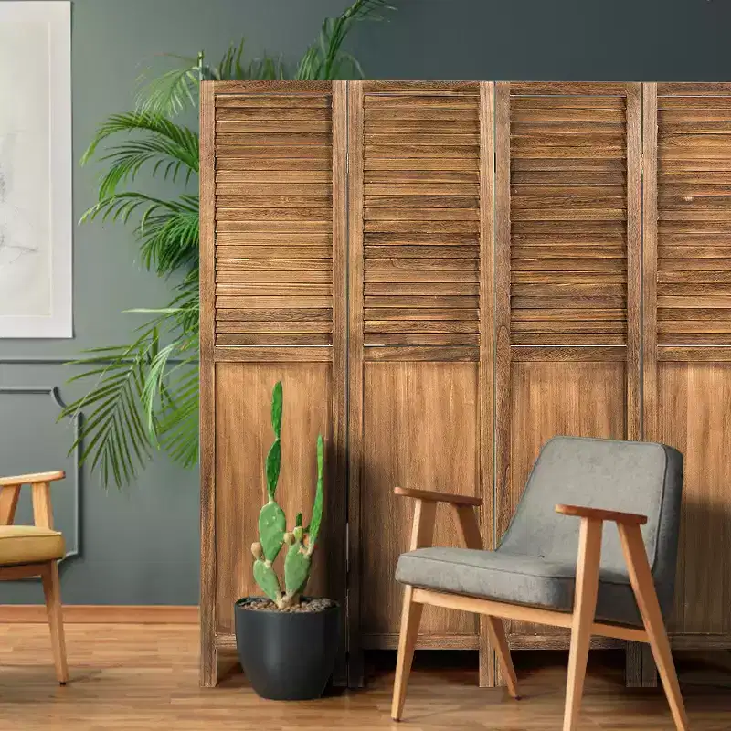 Paulownia 4-Panel Room Divider 67''H x 64''W
