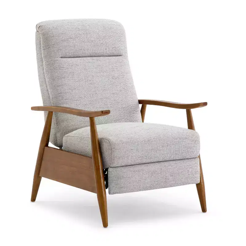 Comfort Pointe Terni Press-Back Recliner Sea Oat: Upholstered Polyester, Wood Frame, Foam Fill
