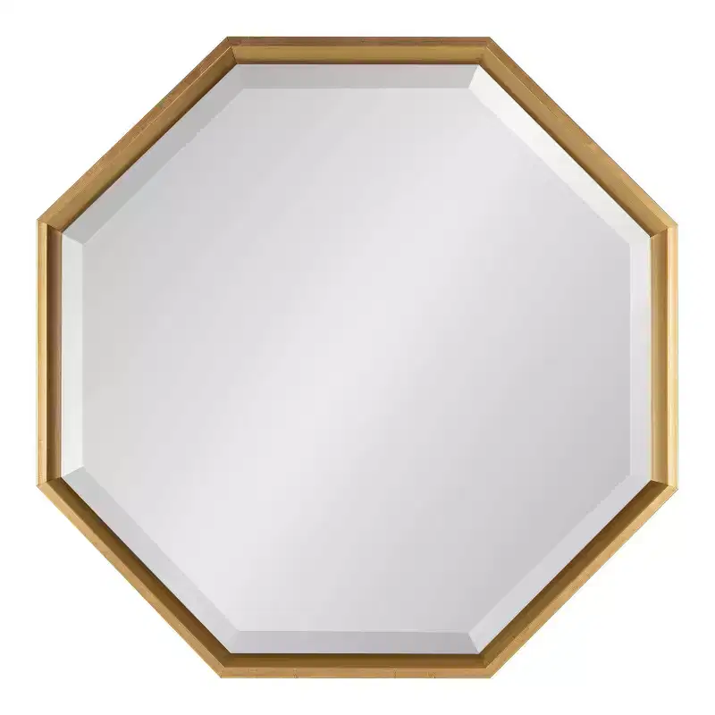 Calder Octagon Wall Mirror Gold - Kate & Laurel All Things Decor