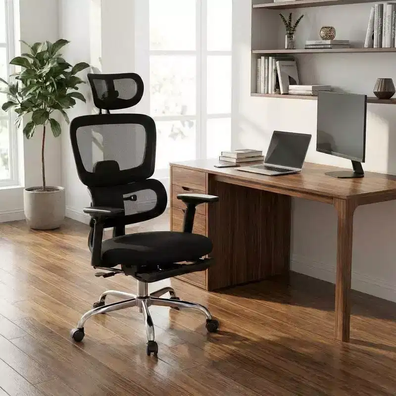 Heavy-Duty Ergonomic Mesh Gaming Chair  High-Back Office Chair with 4D Flip-Up Arms, Adjustable Headrest & Lumbar Support, 400 lbs Capacity