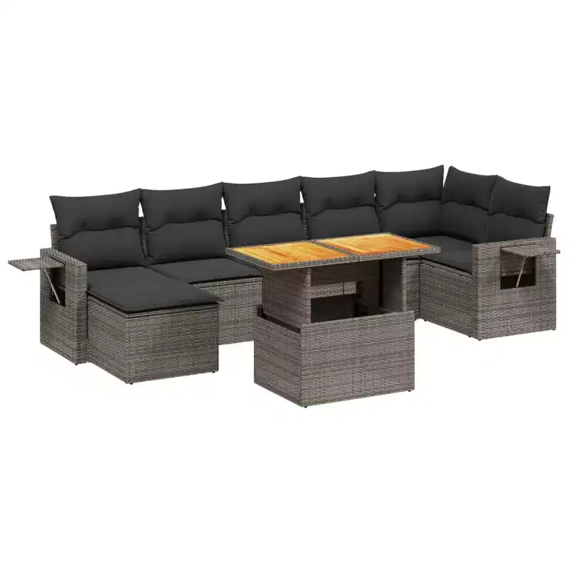 vidaXL Garden Sofa Set Gray