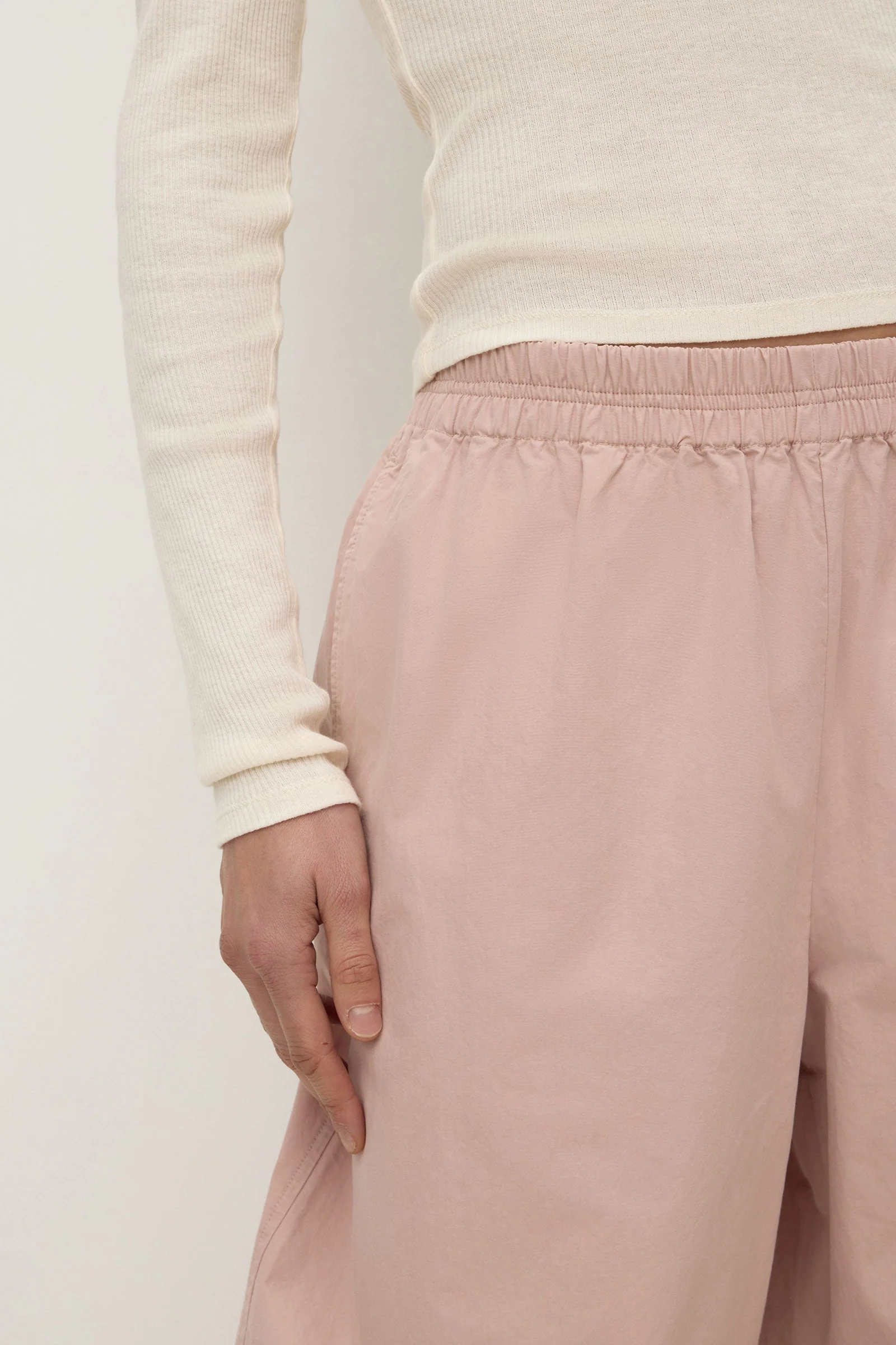 Pink Cotton Voluminous Barrel Leg Pant