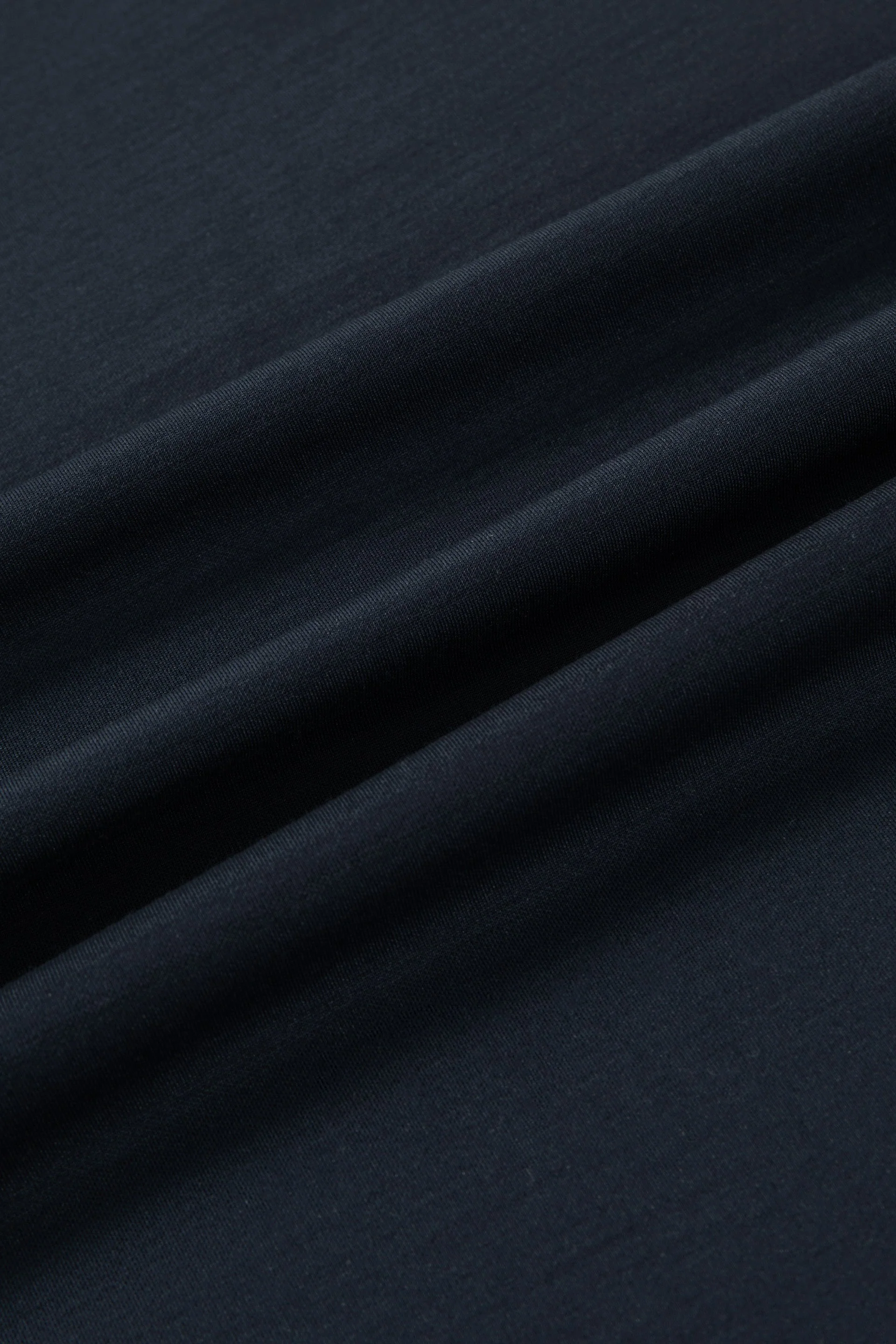 Flat-Knit Buttonless Sweater Polo – Navy