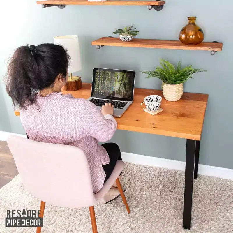 Solid Cedar Wood Desk with 28