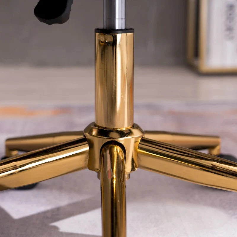 Home Office Chair With Gold Metal Legs