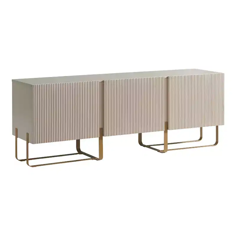 24/7 Shop At Home Forast Modern 3 Door Storage TV Stand for TVs up to 65