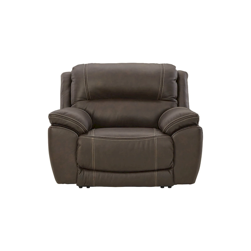 Signature Design by Ashley Dunleith Brown Leather Power Zero Wall Recliner