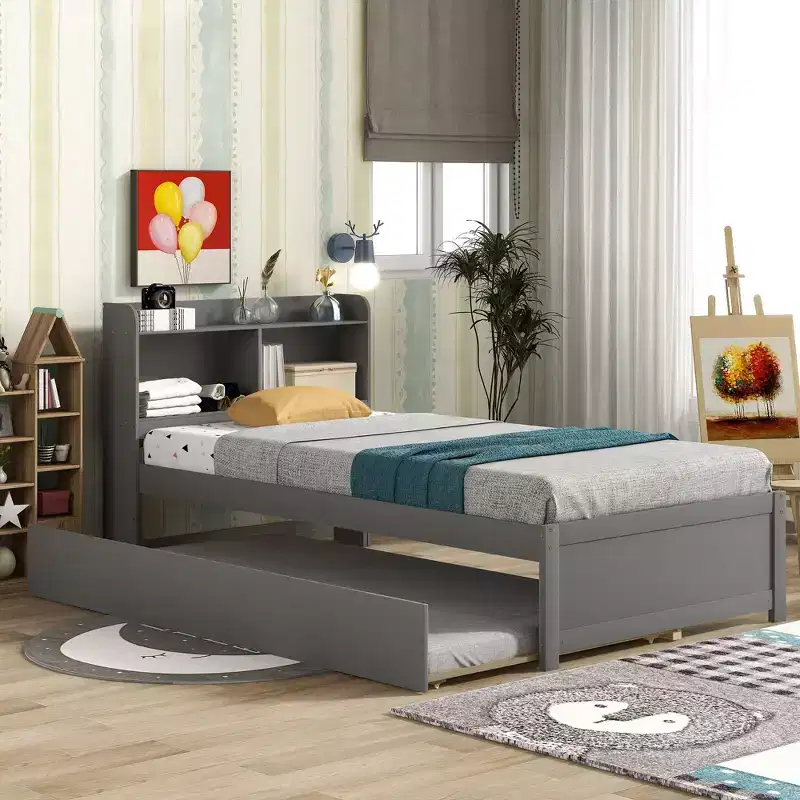Queen Bed Frame Noise-Free Design High Weight Capacity Metal Slat Support