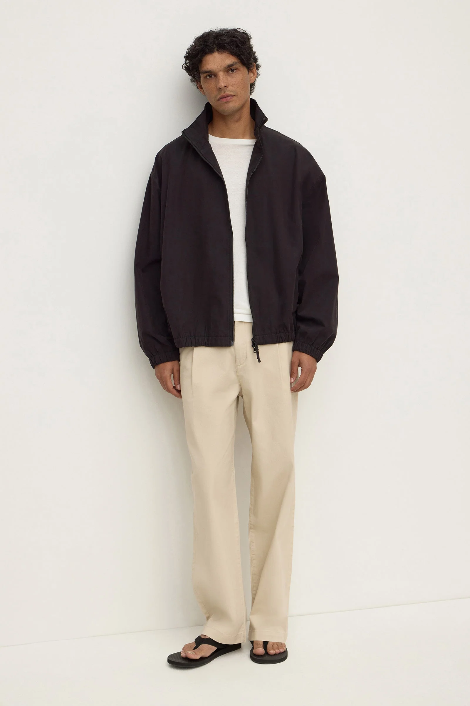 Pebble Pleated Cotton Chino