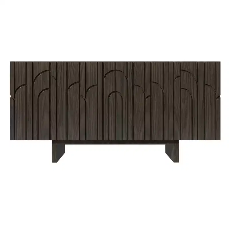Modern 4 Doors Freestanding Wood Storage Buffet Sideboard, TV Stands and Console