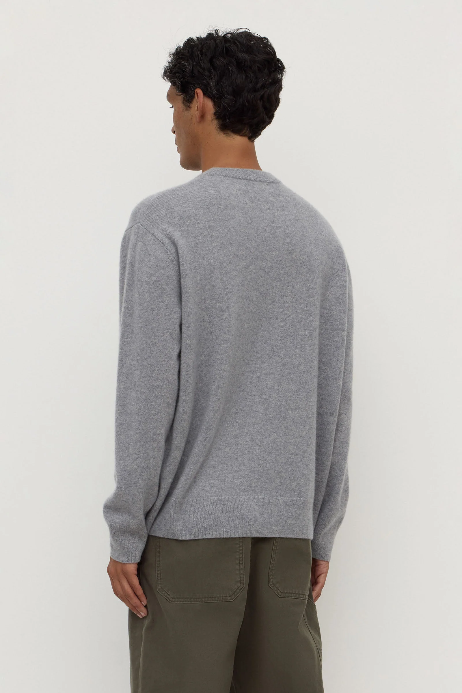 Grey Marle Crew Neck Cashmere Knit