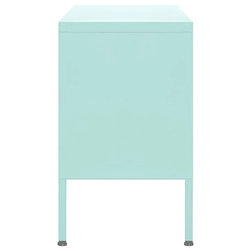 vidaXL TV Stand TV Unit Sideboard Home TV Console Media Unit Cupboard Steel - 41.3 x 13.8 x 19.7