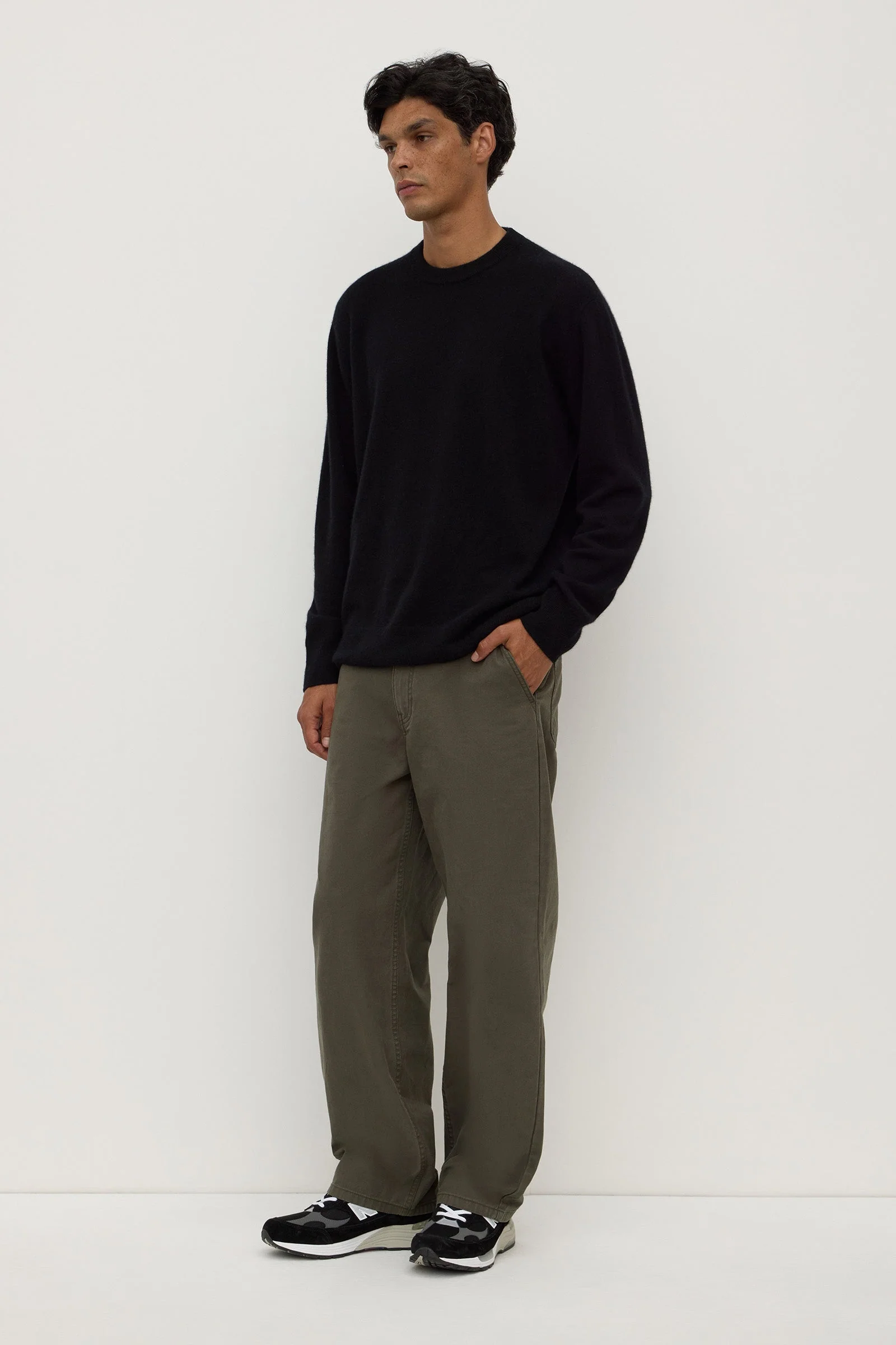 Black Crew Neck Cashmere Knit