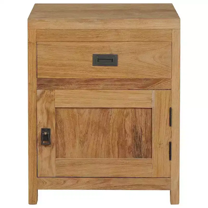 vidaXL Bedside Cabinet Solid Teak 15.7x11.8x19.7
