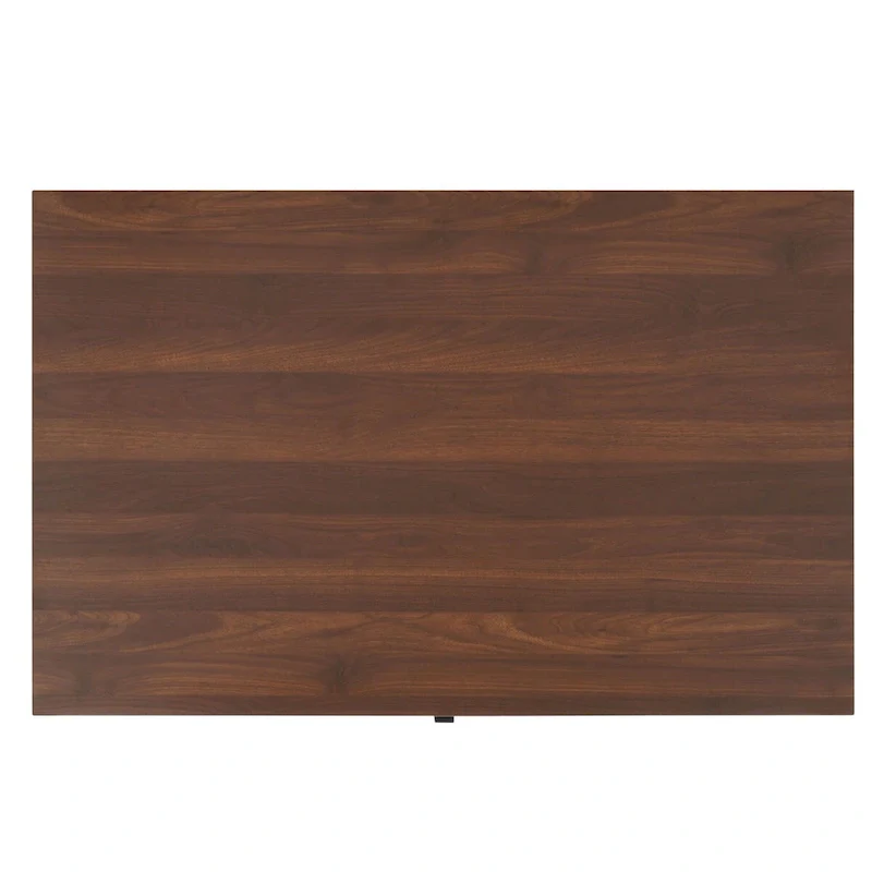Rectangular Wood Coffee Table with Metal Legs, 47W x 30D x 16H