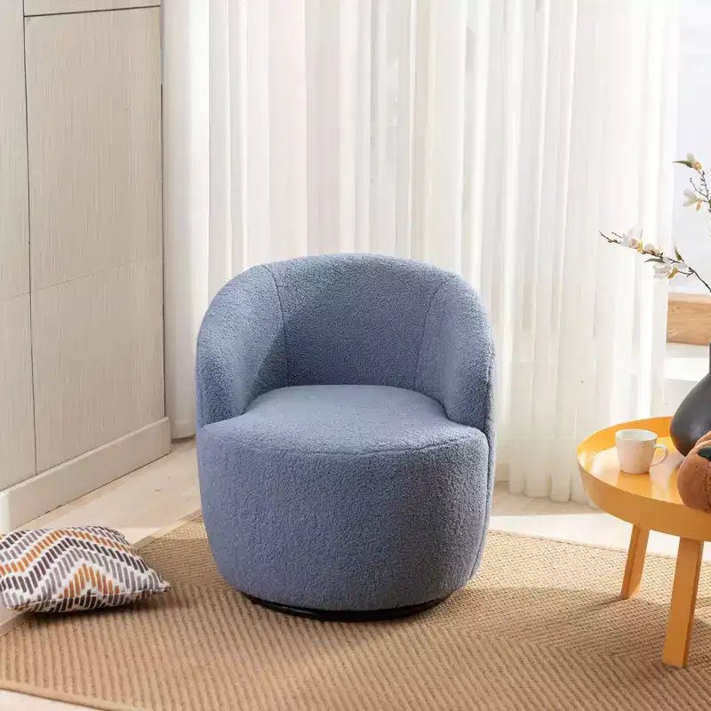 Fabric Swivel Accent Armchair Barrel Chair