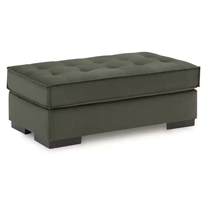 Signature Design by Ashley Marlow Peak Oversized Accent Ottoman, Tufted Polyester Upholstery, Olive Green