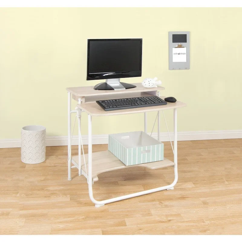 Folding Multi-Tier Desk with Monitor Shelf