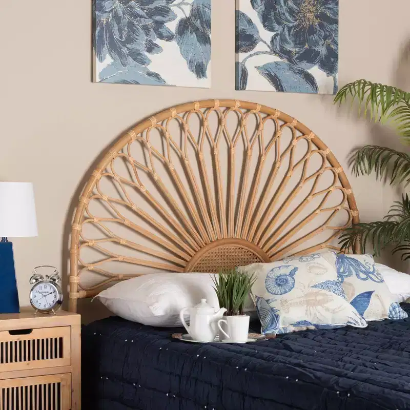 Natural Rattan Headboard, Brown