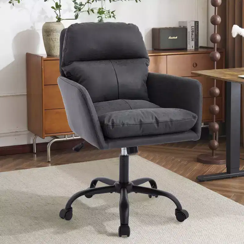 Premium PU Leather Office Chair with Height Adjustment - Suitable for Office, Bedroom, Dressing Table and Other Indoor Environments Use