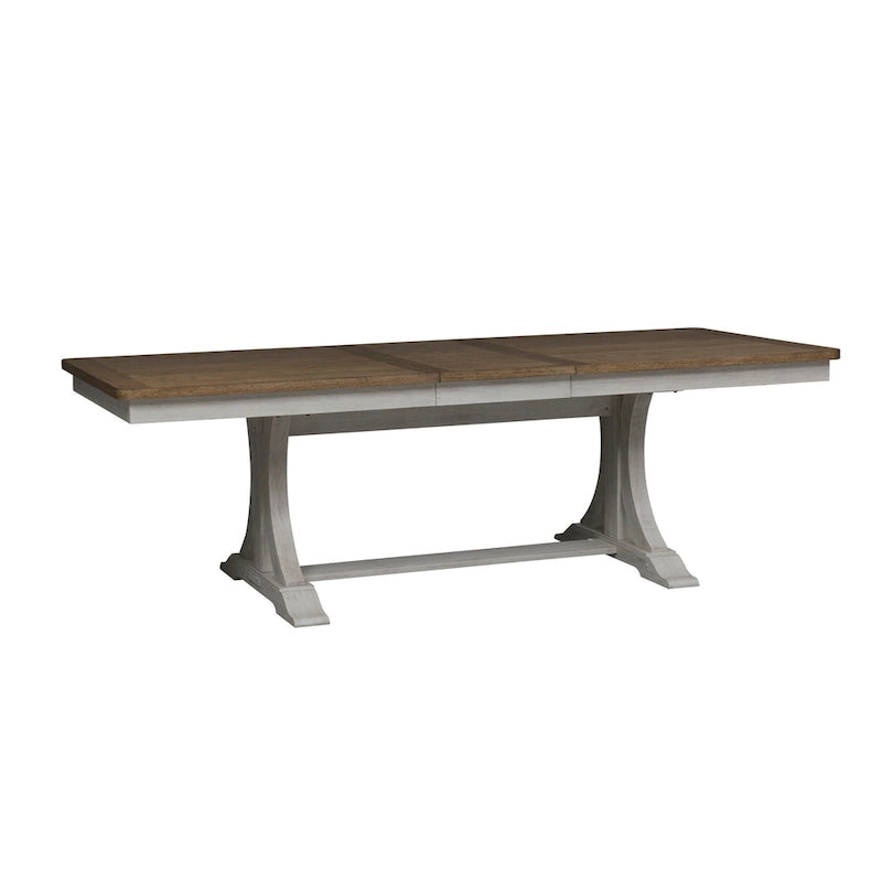 Farmhouse Reimagined Antique White 6 Piece Trestle Set