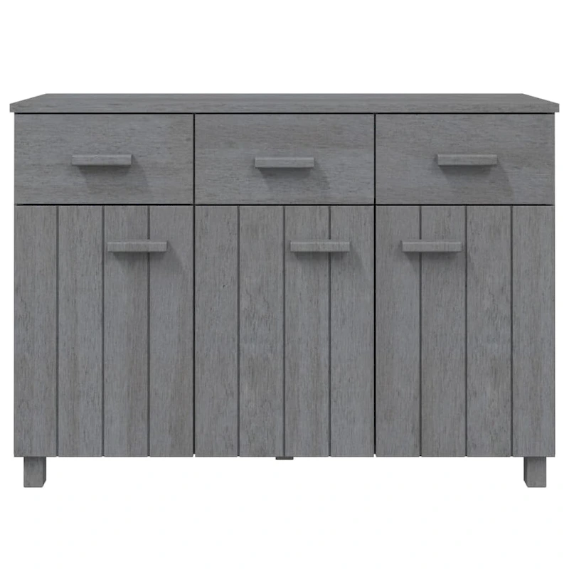 vidaXL Sideboard Bar Buffet Console Cabinet with Drawers HAMAR Solid Wood Pine - 44.5 x 15.7 x 31.5