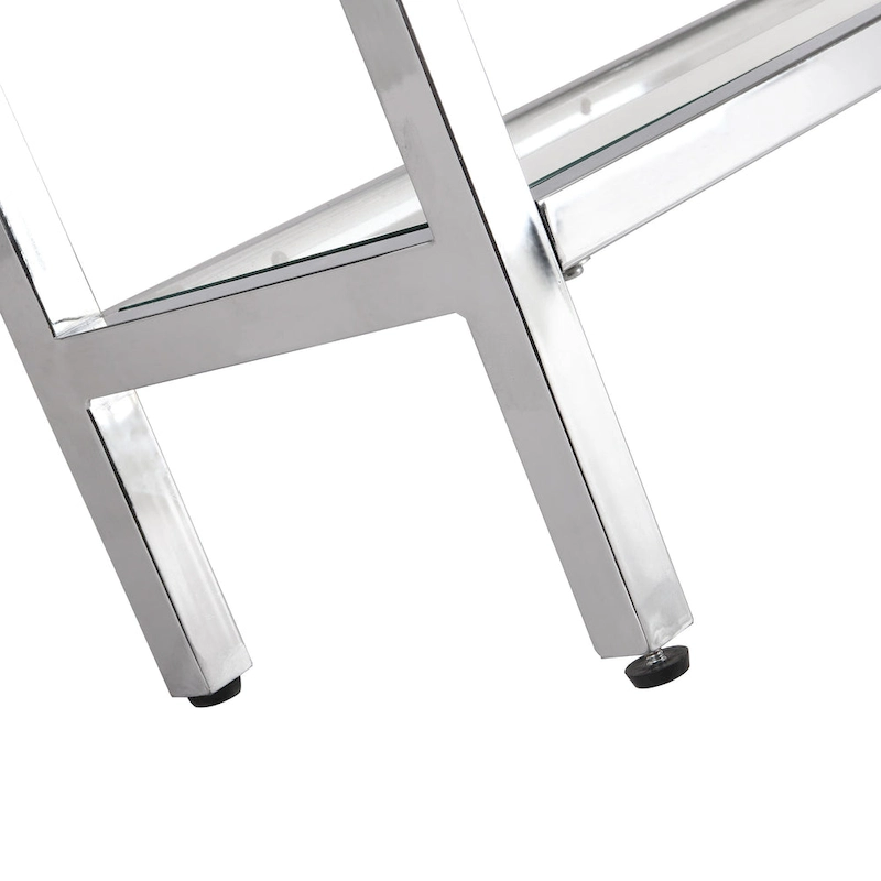 Carolina Living Chrysalis 3 Tier Glass Top Console Table - Gold
