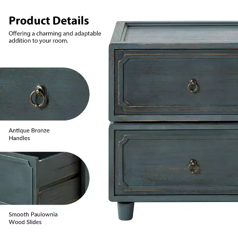 Leo 2 - Drawer End Table With Modular Design| ART OF LIVING DESIGNS-BLACK