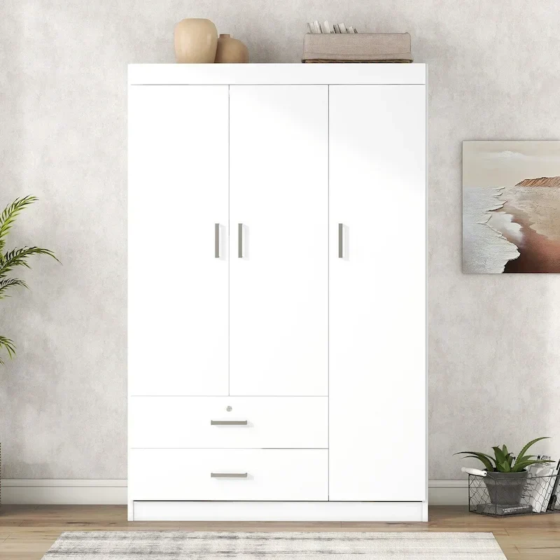 3-Door Wardrobe with 2 Drawers