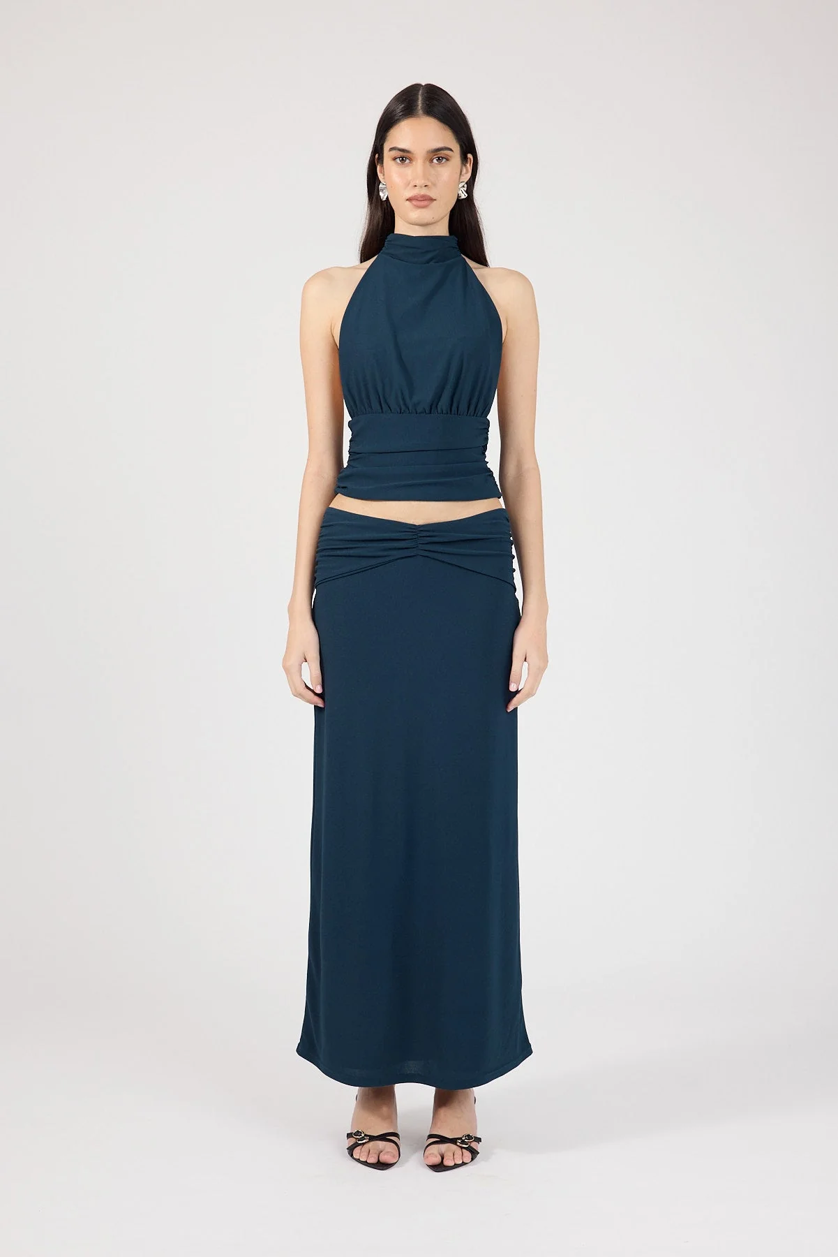 Maxi Skirt Petrol Blue
