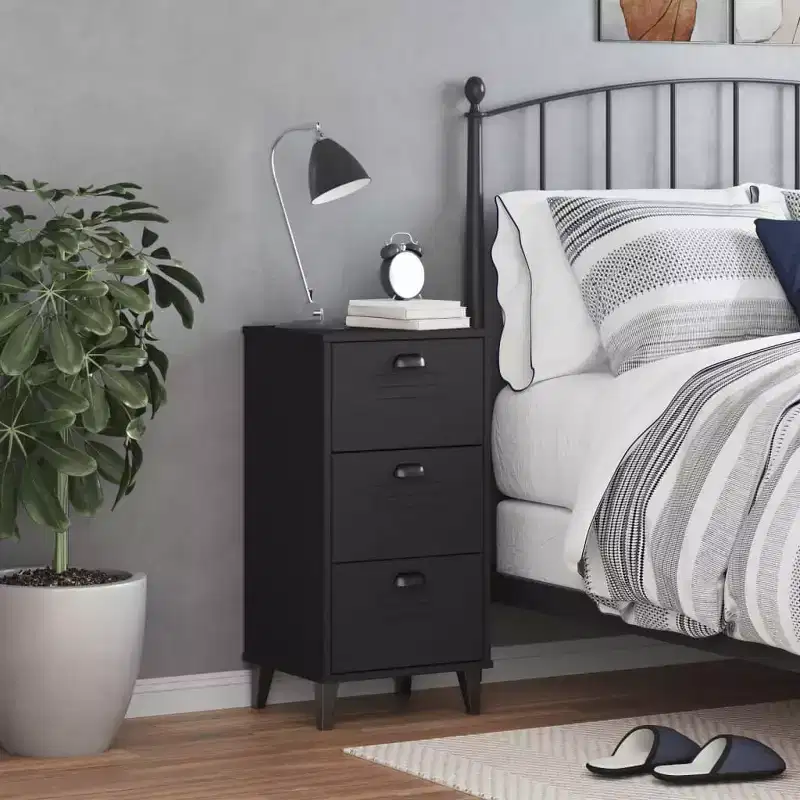 Bedside Cabinet Accent End Table Bedroom Furniture Solid Wood Pine