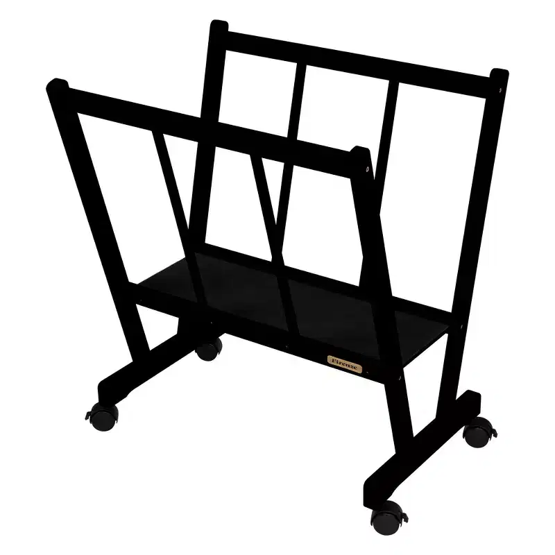 Wood Large Print Rack with Castors - Perfect for Display of Canvas, Art, Prints, Panels, Posters, Art Gallery Shows, Storage