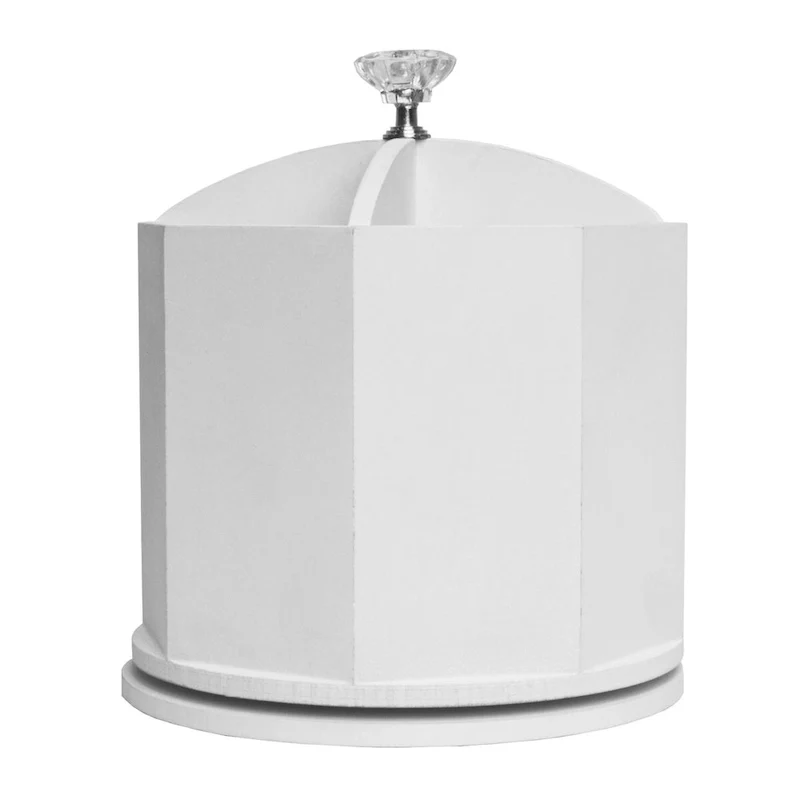 American Art Decor Swiveling Stationery Organizer - White