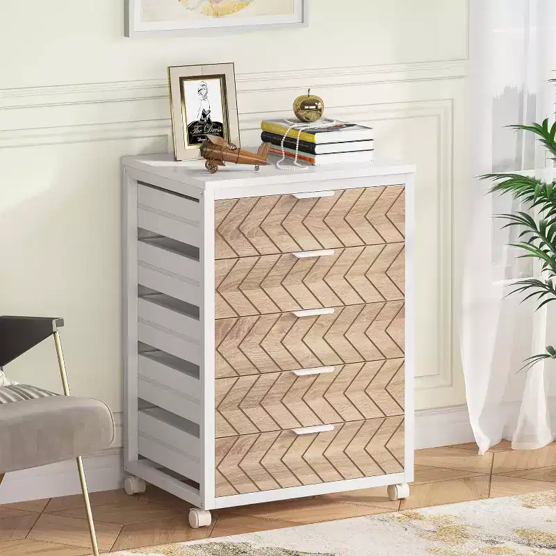 Tribesigns 5 Drawer Storage Dresser Cabinet