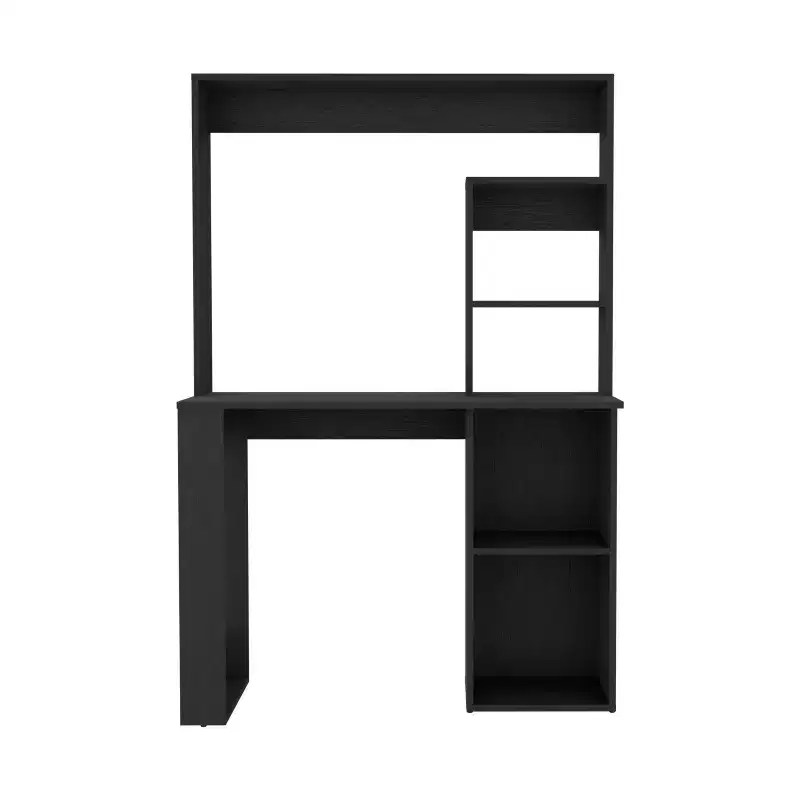 38.8 Computer Desk,Writing Desk with Hutch and 5 Storage Shelves,Expansive Desktop,Modern Workstation for Laptop,Office,Bedroom,Study