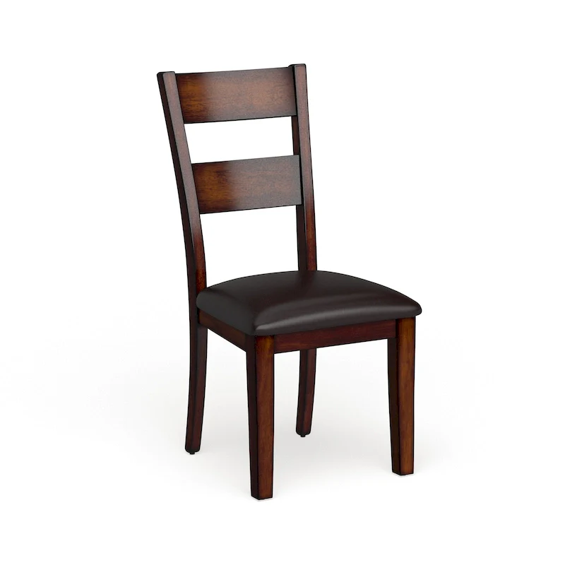 Paur Farmhouse Brown Wood Dining Chairs (Set of 2) by