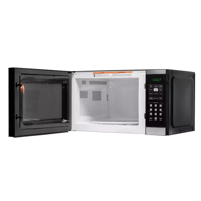 Danby 0.9 cu. ft. Countertop Microwave in Black and Stainless Steel DBMW0925BBS